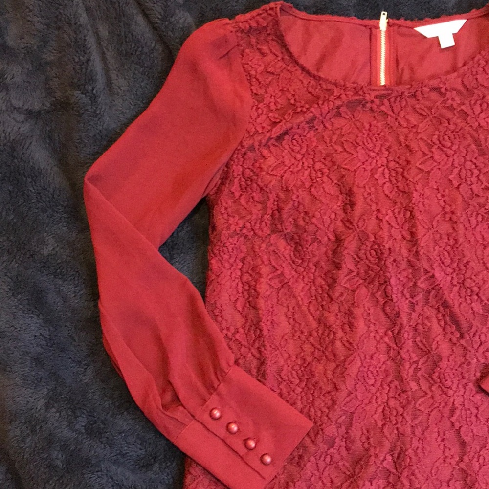 Charming Charlie Burgundy Mini Dress